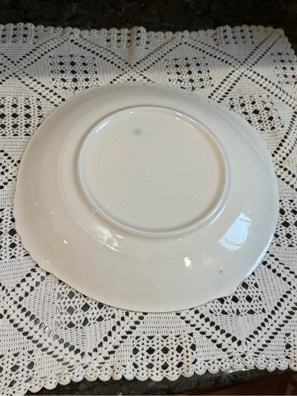 Vintage Floral Rose/Lilac Accent Serving Plate